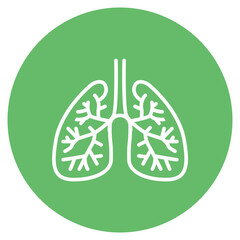 Wall Mural - Bronchi icon vector image. Can be used for Human Anatomy.