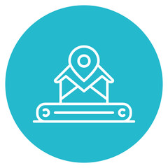 Wall Mural - Address icon vector image. Can be used for Contact Us.