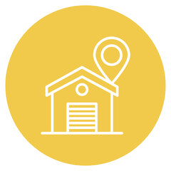 Wall Mural - Warehouse Location icon vector image. Can be used for Warehouse.