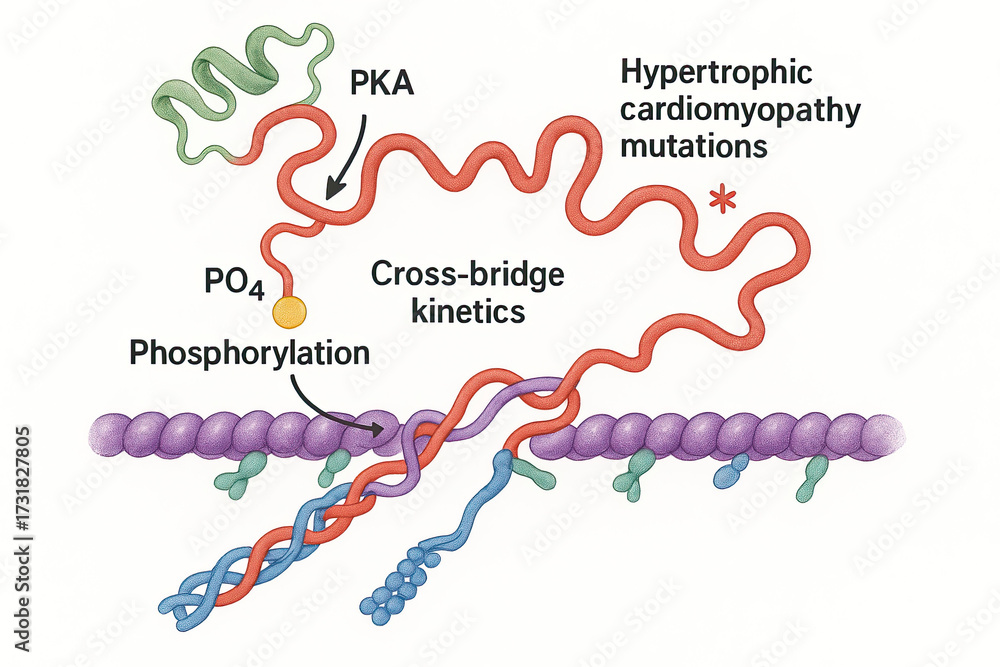 Illustration Stock Diagram Illustrating the Role of PKA Phosphorylation ...