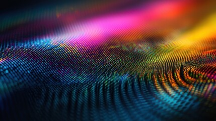 Wall Mural - Optical diffraction grid laser interference patterns rainbow spectrum wave technology scientific demonstration colorful light physics visualization