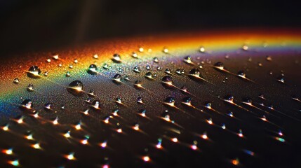 Wall Mural - Diffraction wave patterns showcase laser interference creating brilliant spectral rainbow effects across holographic surface with prismatic light dispersion