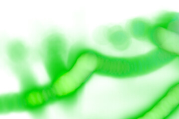 Wall Mural - Green glowing blur light leak effect on transparent background. Abstract soft gradient with luminous streaks and smooth glow for overlays and highlights