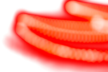 Wall Mural - Red glowing blur light leak effect on transparent background. Abstract soft gradient with luminous streaks and smooth glow for overlays and highlights