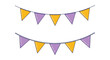 © Anneliese - Isolated festive garland of party flags for fun event celebrations, festival decor items