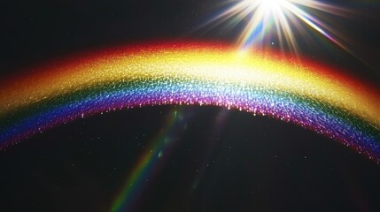 Wall Mural - Laser interference patterns create stunning diffraction wave patterns with brilliant spectral colors dispersed across curved luminous surface technology
