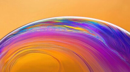 Optical wave diffraction laser interference patterns creating vibrant rainbow spectrum bands with purple orange yellow flowing curves abstract physics