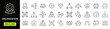 © SMUX - Organization management set of web icons in line style. Human resource linear icon collection. Containing business people, teamwork, structure, hierarchy, leadership and more. Editable stroke