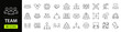 © SMUX - Team Web Icon Set in Line Style. Collection of Teamwork Linear Icons, Including team building, workshop, human resources, business people, group, team, organization, community. Editable Stroke