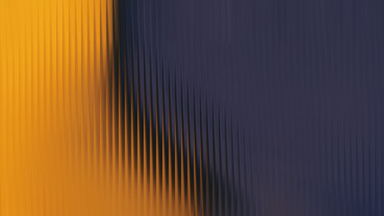 Abstract geometric gradient blending orange and dark blue with vertical stripes texture