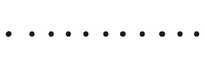 PNG Minimalist dotted line with evenly spaced black dots, transparent background