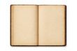 © Milica - Open old book showing blank aged pages transparent background