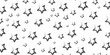 © Absarul - Outlined Star Pattern Vector Background - Hand-Drawn Black and White Doodle Sketch Element