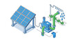 © Djaja - Solar Powered Irrigation System Illustration for Sustainable Agriculture