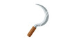 © Djaja - Isolated graphic vector sickle with wooden handle on clean background
