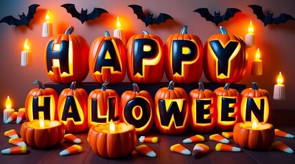 happy halloween text