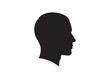 © Picture Paradise - Silhouette of a mans head isolated on white background in black color.