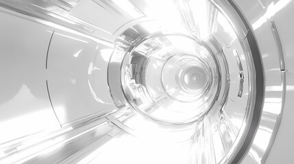 Wall Mural - Abstract Futuristic Tunnel Interior