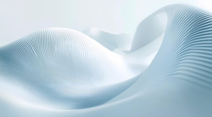 Wall Mural - Abstract Light Blue Wave Forms