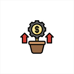 Wall Mural - Plant with Coins
