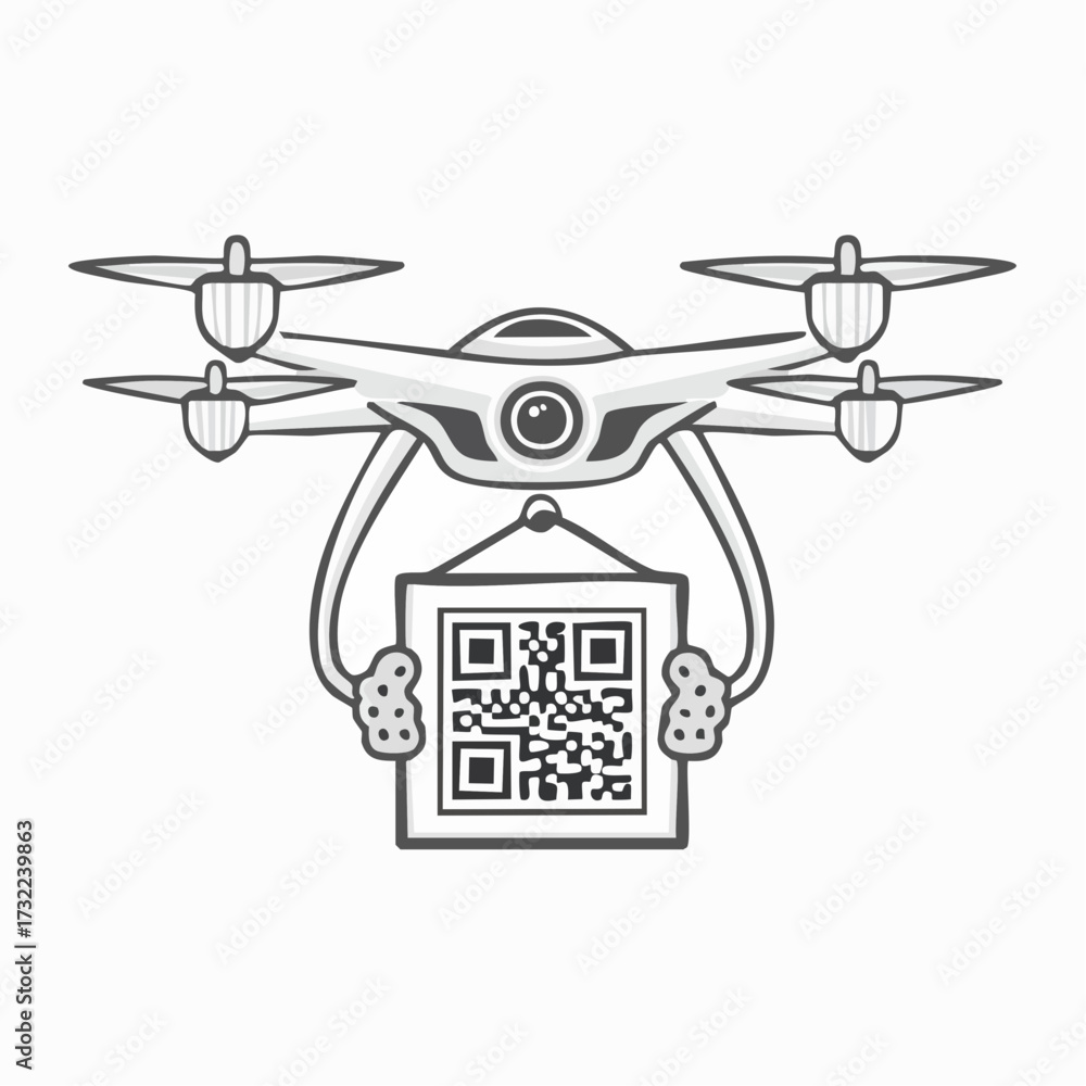 Drone's Vector Delivery A Technological Flag of QR Code Scanning and ...