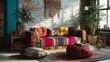 © Gabriel Bayer - A cozy living room with a sofa and decorative elements
