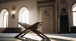 © AbdulRaheem - Holy Quran on Rehal in Mosque with Sunlight and Tranquil Interior