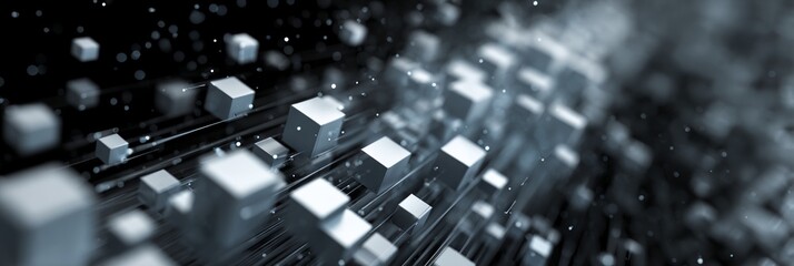 Close up of a bunch of cubes