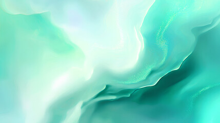 Wall Mural - White mint green emerald jade soft abstract background. Color gradient ombre blend. Smooth blur haze. Bright light glow dreamy pastel shimmer mist. Noise grain mesh. Fresh cool airy fade art.