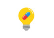 © Bangga - Innovative medication concept showcasing a capsule inside a lightbulb conveying idea and innovation for pharmacy and pharmaceutical industry solutions