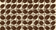 © AJI T - Brown leaf-like shapes in a grid pattern on a beige background