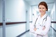© BillionPhotos.com - Headshot portrait female doctor in medical uniform