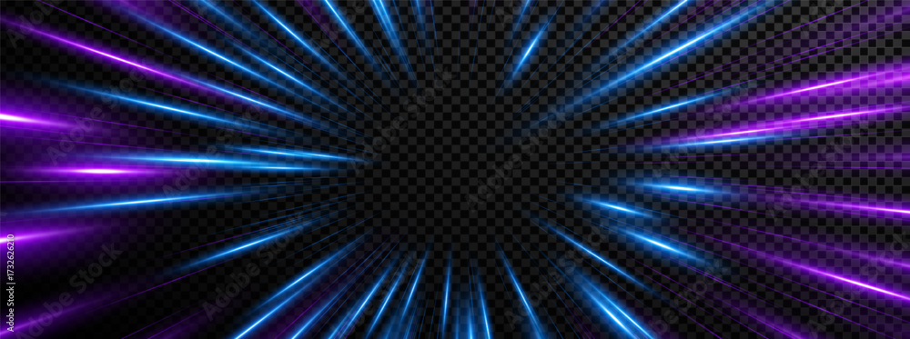 Effect perspective speed trail with motion road and light fast texture ...