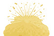 © Jeane - Golden burst explosion vector background with shiny confetti scatter, radiant sunburst rays illustration for celebration, party, festive event design, light effect