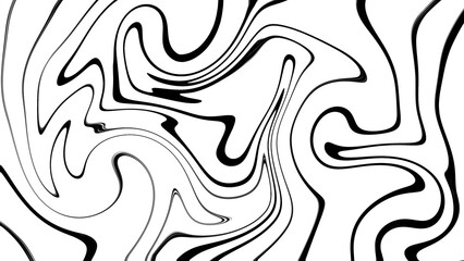 Wall Mural - Abstract black and white background with melting pattern. Black and white liquid background