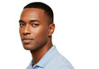 © Lucas - Isolated handsome serious African man, portrait profile with light blue polo shirt on display