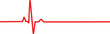 © iexpert360 - Red color heart beat on ecg. heartbeat make a heart. Pulse trace. Red heartbeat line icon. vector illustration. Cardio symbol. Healthy, wealth and Medical concept.