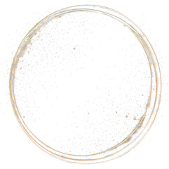 Wall Mural - PNG Two golden circle lines frame background black black background.