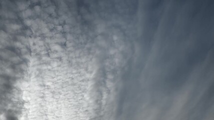Wall Mural - Sky only time lapse looing up at abstract gray clouds with interesting patterns Storm clouds.
