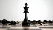 © Alah - A black chess king stands victorious amidst fallen pieces