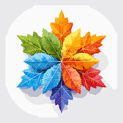 autumn leaves vector illustration