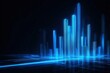 © FocusFusion - Visual Representation of Data With Glowing Blue Bars in Dark Space