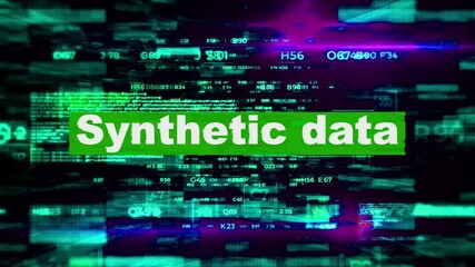 Synthetic data tech words HiTech Backgrounds 05