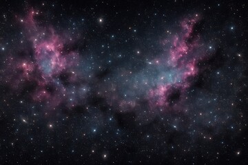 Wall Mural - Deep space starfield with colorful nebulas dust lanes and distant galaxies seamless