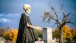 © Berhadiah - Skeleton in a cape in a cemetery