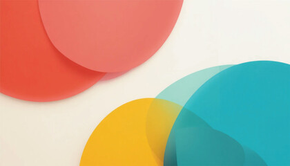 Minimal abstract geometric vector background with colorful overlapping shapes and smooth gradients, modern flat design. Ai Generate 