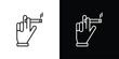 © Ranveer - Hand holding cigarette icon. Thin linear vectors pack