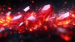 © Almaheera - Abstract fiery red crystal formation against a dark background creating a sense of power