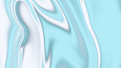 Wall Mural - Bright abstract liquid texture background with flowing aqua and white waves.