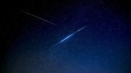 Wall Mural - Meteors, meteor showers, streaking across,space, night, sky, star, stars, galaxy, astronomy, abstract, universe, blue, dark, light, black, cosmos, nebula, starry, planet, constellation, comet, dust, w